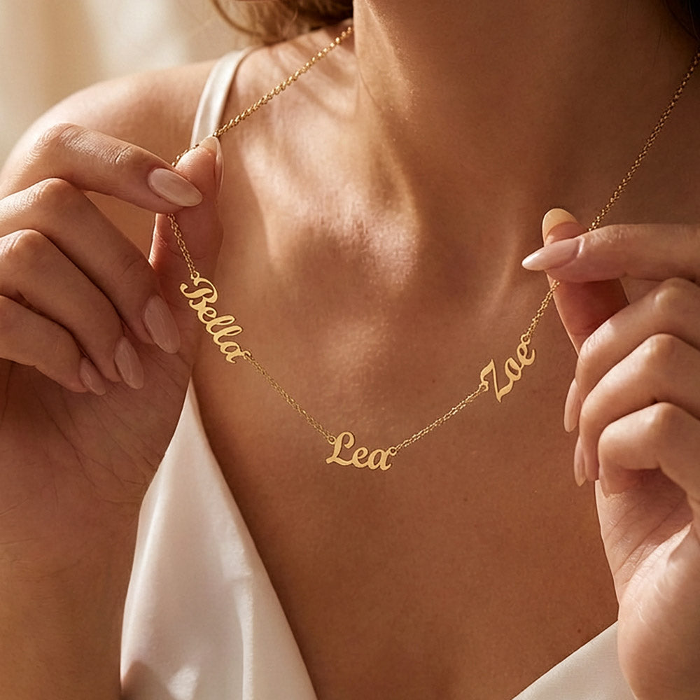 Custom Multiple Names Necklace | Everyone You Love, One Necklace | Personalized Mom Gift, Grandma Gift, Kids Names Jewelry